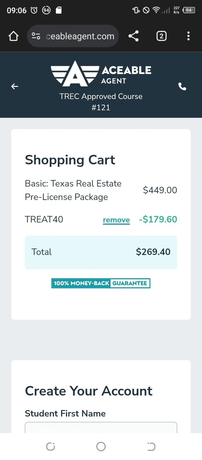 where to use Acellus Academy promo code box