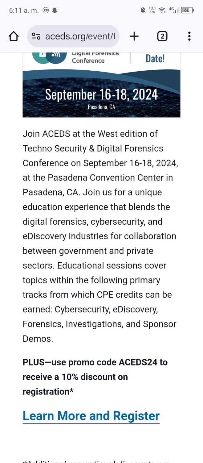 ACEDS checkout page showing ACEDS promo code box | Screenshot taken by SimplyCodes community member on Jan 29, 2025