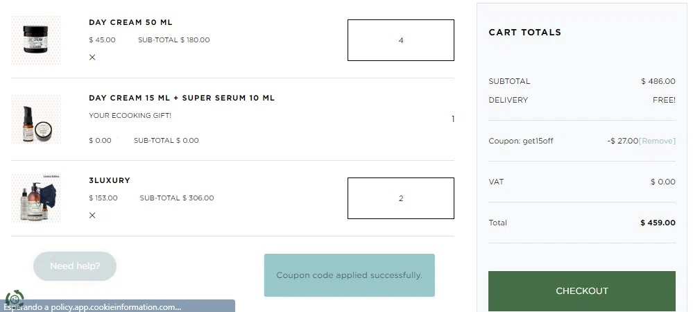 Ace Parking checkout page showing Ace Parking promo code box | Screenshot taken by SimplyCodes community member on Apr 12, 2021