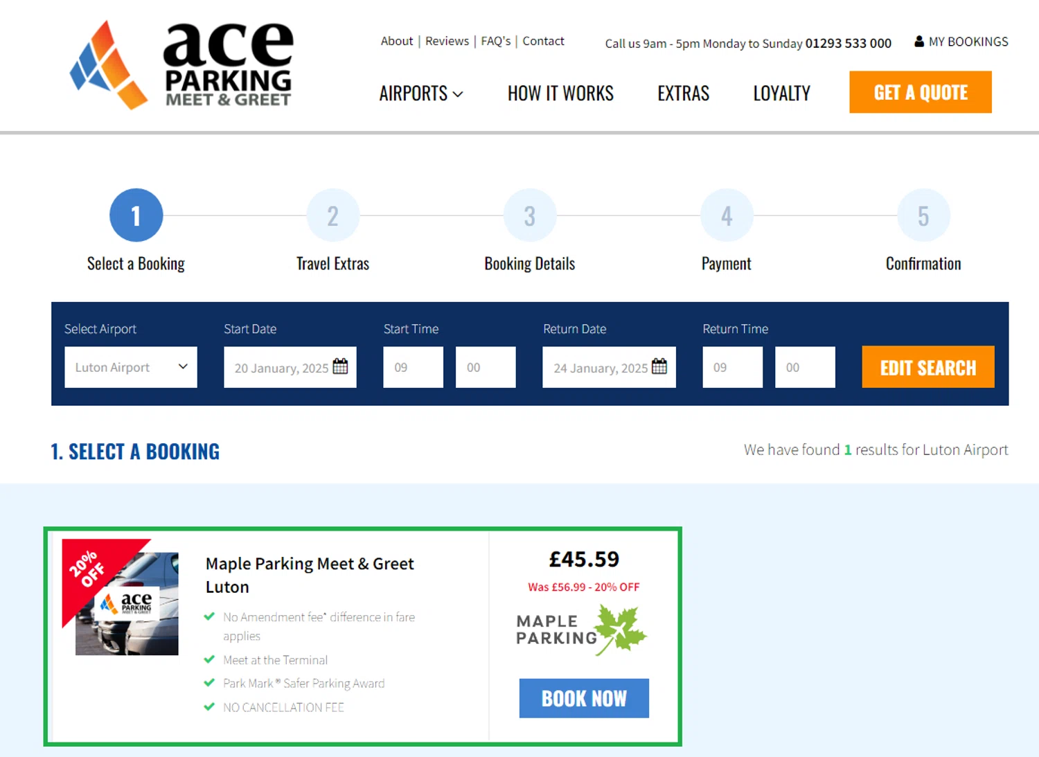 Ace Parking promo code screenshot showing code JAN20 applied at Ace Parking checkout page. Uploaded by SimplyCodes community member pablorobertocubaszan on Jan 12, 2025