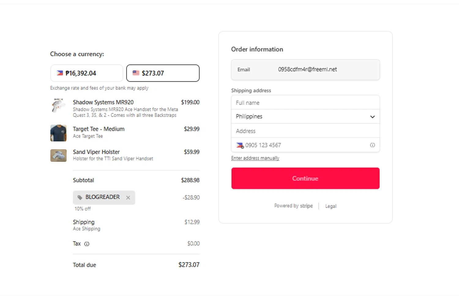 AceXR discount code screenshot showing code BLOGREADER applied at AceXR checkout page. Uploaded by SimplyCodes community member SimplyCVerlie on Feb 18, 2026