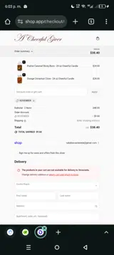 A Cheerful Giver coupon verification screenshot