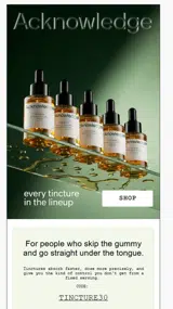 TINCTURE30 coupon verification screenshot