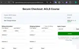 ACLS10 coupon verification screenshot