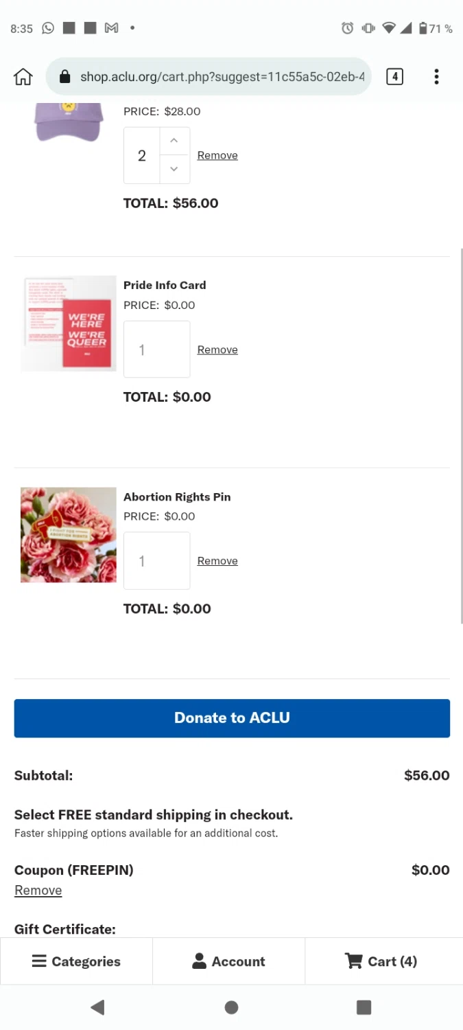 where to use Aclu promo code box