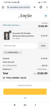 LUISEDUARDO coupon verification screenshot