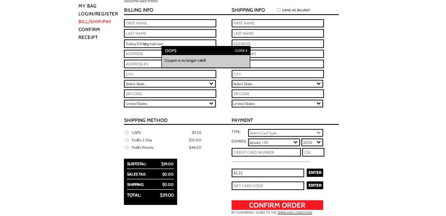Acme Studio promo code screenshot showing code AC25 applied at Acme Studio checkout page. Uploaded by SimplyCodes community member josefranciscolucenao on Jan 30, 2025