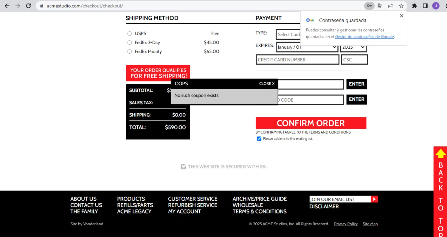 Acme Studio promo code screenshot showing code bf25 applied at Acme Studio checkout page. Uploaded by SimplyCodes community member Intel_VS_AMD on Dec 25, 2025