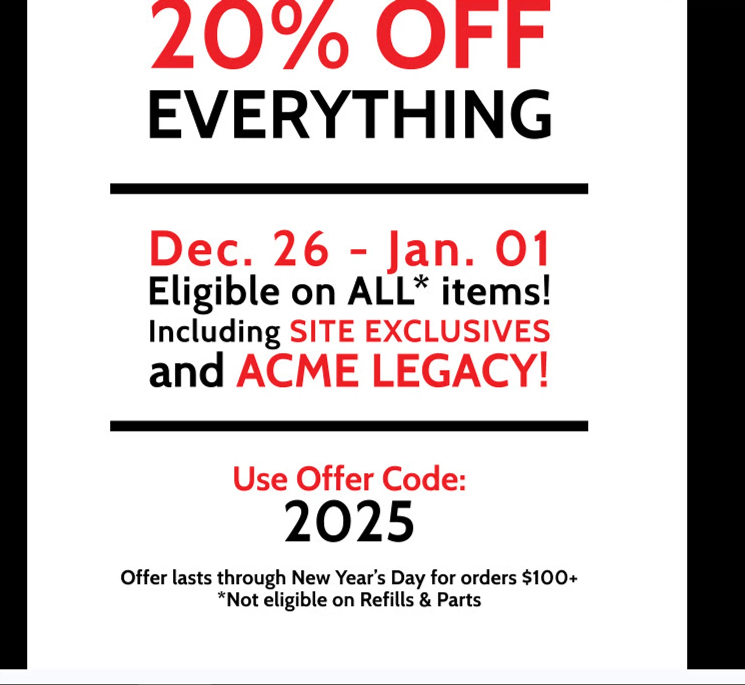 Acme Studio promo code screenshot showing code 2025 applied at Acme Studio checkout page. Uploaded by SimplyCodes community member Logoteam on Dec 26, 2025