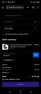 summer10 coupon verification screenshot