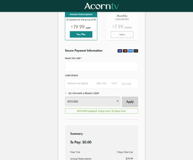 Acorn TV Coupons & Promo Codes Oct 2025