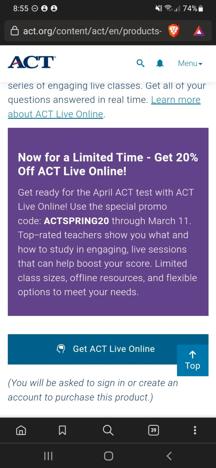 ACT Promo Codes & Black Friday 2024 Deals 9 Off