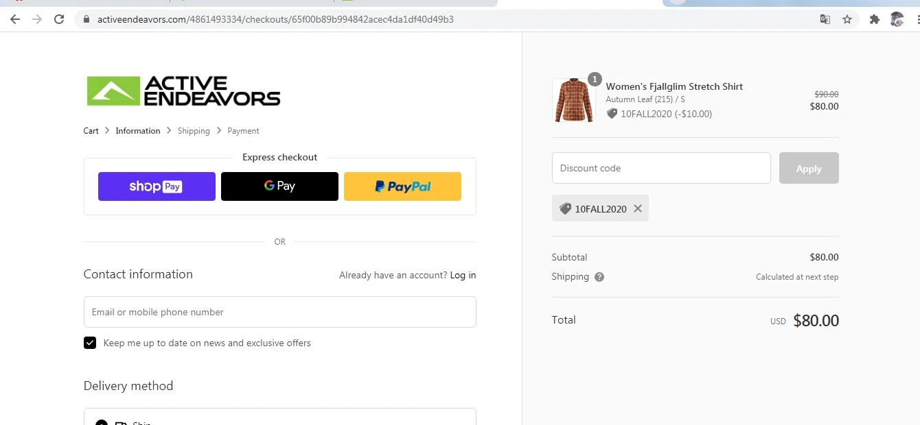 where to use Adventures Unlimited promo code box