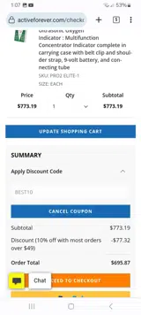 BEST10 coupon verification screenshot