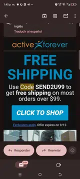 SEND2U99 coupon verification screenshot