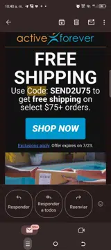 SEND2U75 coupon verification screenshot