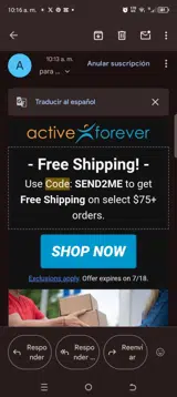 SEND2ME coupon verification screenshot