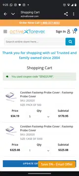 SEND2U99 coupon verification screenshot