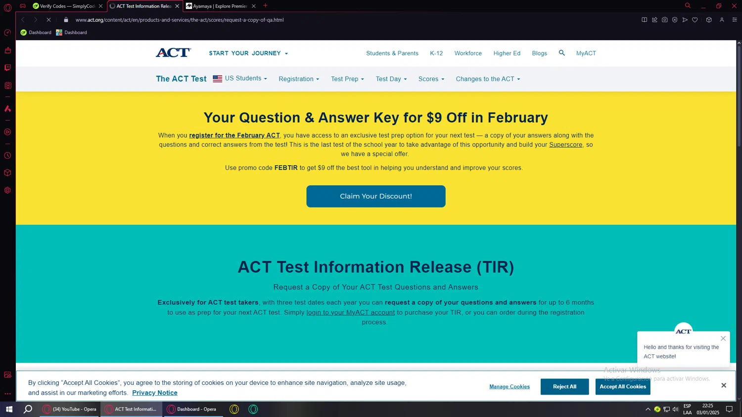 ACT Promo Codes (2 Verified) - $9 Off First Buy Jan 2025