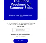 summerextra10 coupon verification screenshot