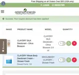 TONI10 coupon verification screenshot