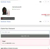 WG121320 coupon verification screenshot