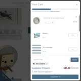 WELCOME10 coupon verification screenshot