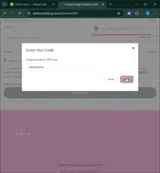 BRANDNEW coupon verification screenshot