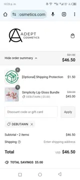 Debutawn coupon verification screenshot