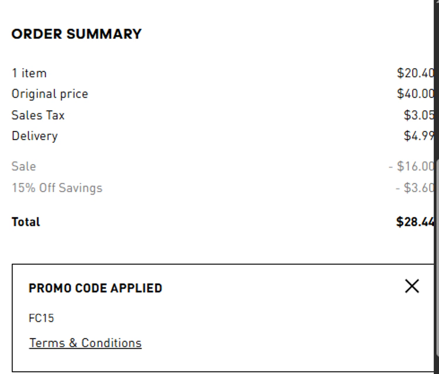 Adidas promo code screenshot showing code fc15 applied at Adidas checkout page. Uploaded by SimplyCodes community member EugeRM on Aug 6, 2025