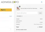 Adinkra Expo coupon verification screenshot