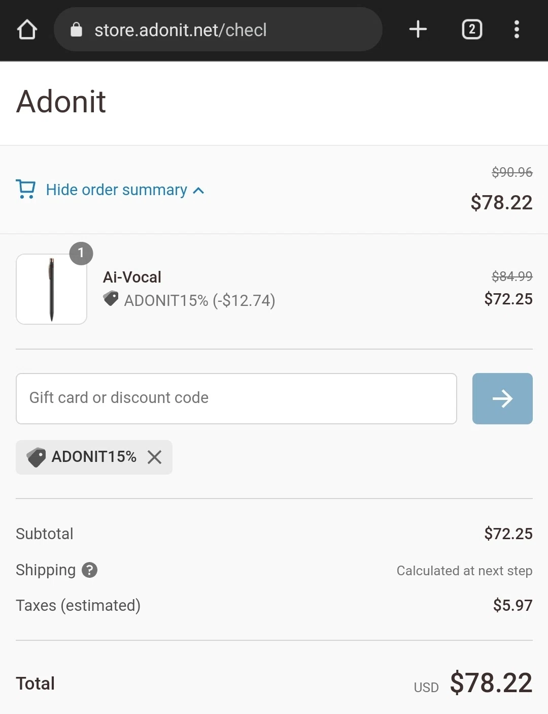 how to use Adonit coupons