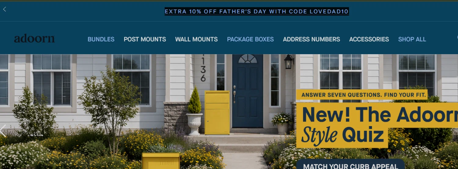 adoorn promo code screenshot showing code LOVEDAD10 applied at adoorn checkout page. Uploaded by SimplyCodes community member josemiguelaponte on Jun 10, 2026