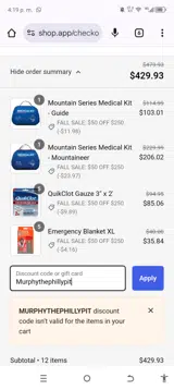 Murphythephillypit coupon verification screenshot