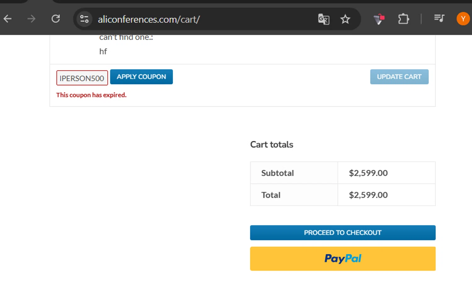 Advanced Learning Institute promo code screenshot showing code INPERSON500 applied at Advanced Learning Institute checkout page. Uploaded by SimplyCodes community member TheYeffry on Sep 7, 2025