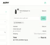 ADV Tennis coupon verification screenshot