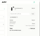 ADV Tennis coupon verification screenshot