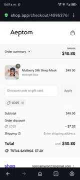 Ld25 coupon verification screenshot