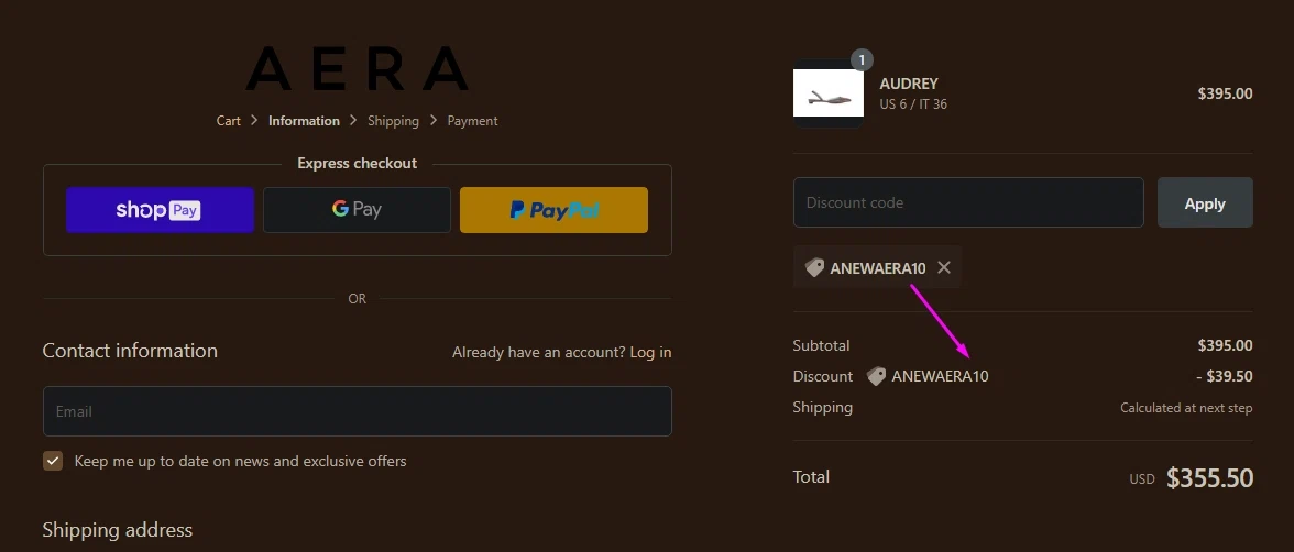 AERA Discount Codes 10 Off September 2024