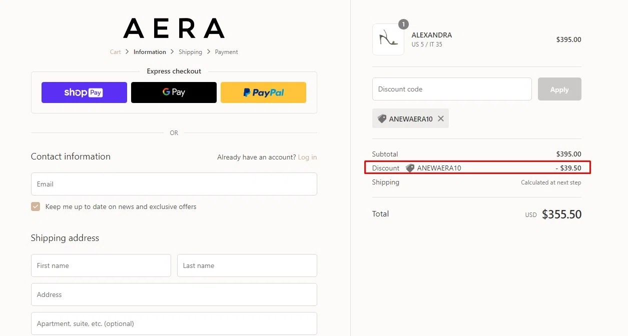 AERA Discount Codes 10 Off September 2024