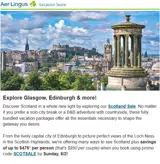 Aer Lingus coupon verification screenshot