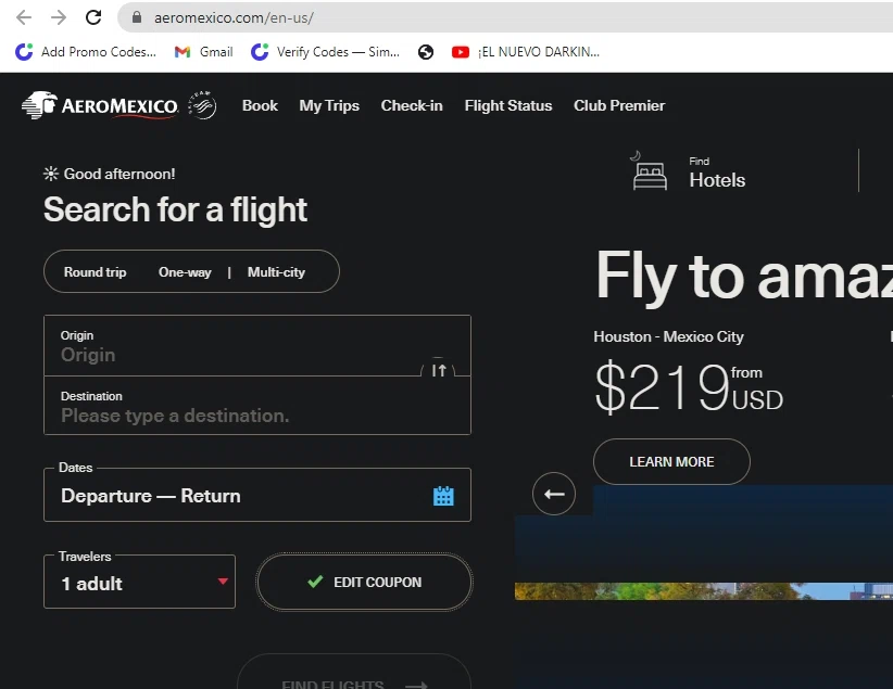 AeroMexico US Promo Codes 10 Off Coupons Jan 2025