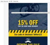 FATHERS15 coupon verification screenshot