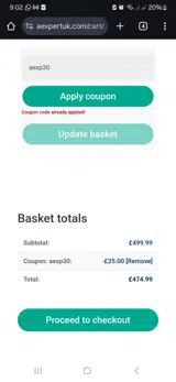 aexp30 coupon verification screenshot