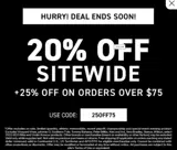 25off75 coupon verification screenshot
