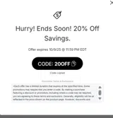 20OFF coupon verification screenshot