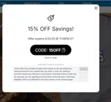 15OFF coupon verification screenshot