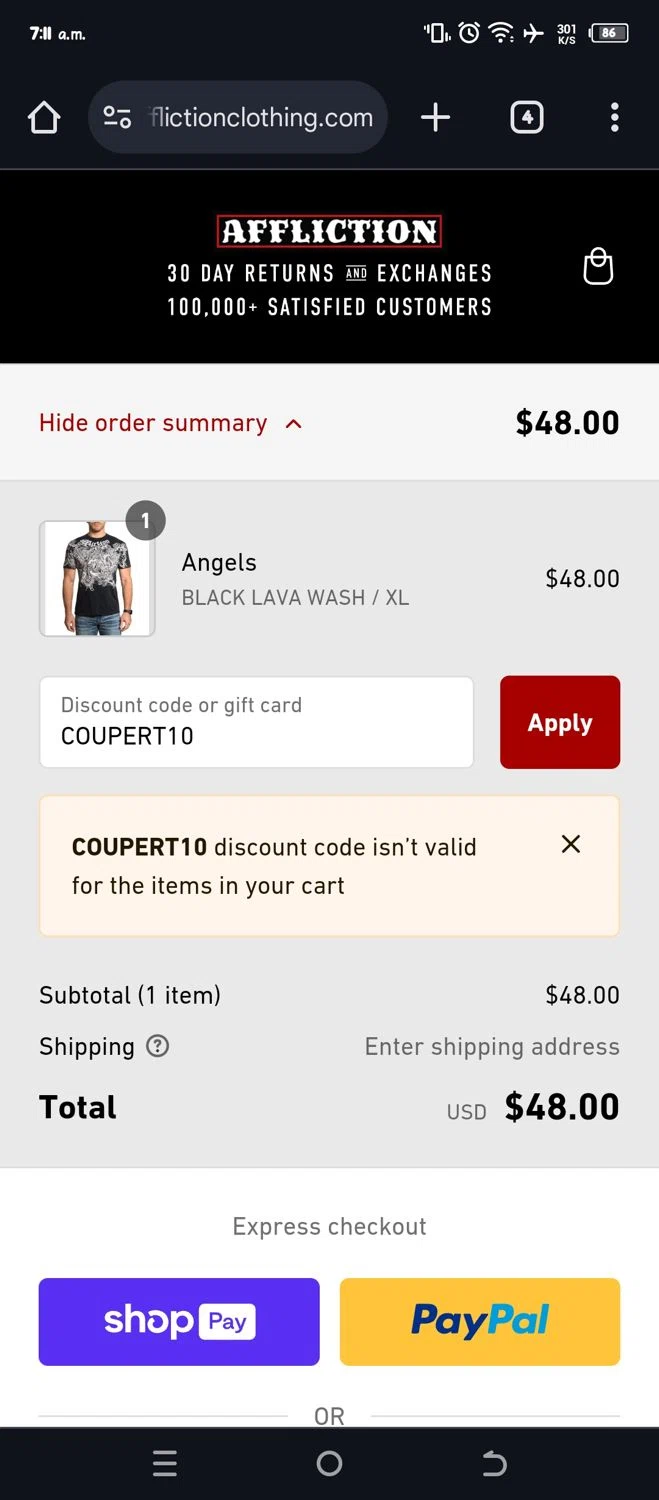 Affliction Clothing Promo Codes - $15 Off | November 2024