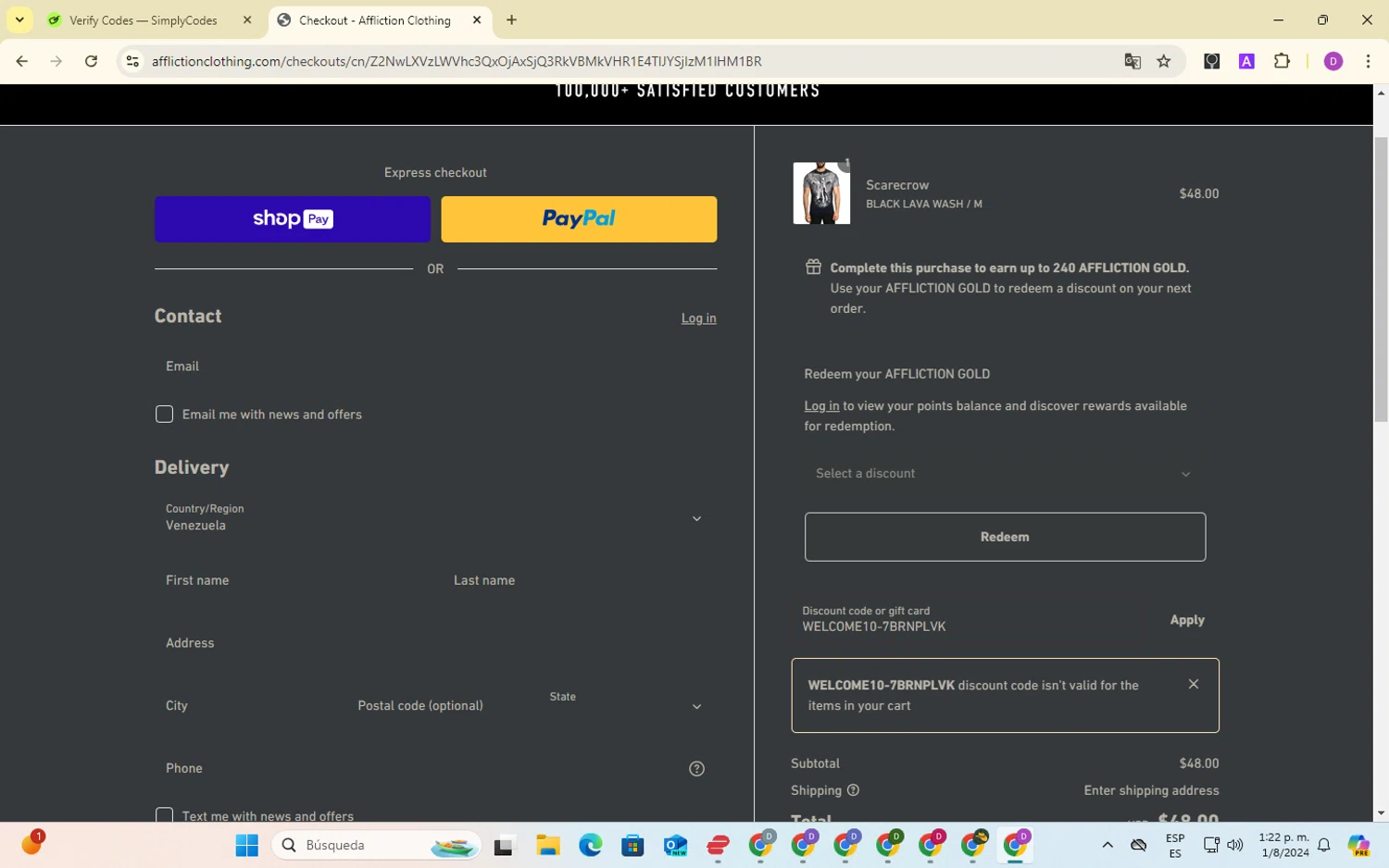 Affliction Clothing Promo Codes - $10 Off | September 2024