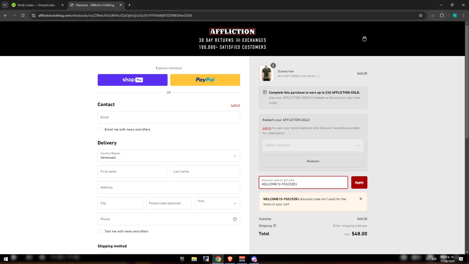 Affliction Clothing Promo Codes - $10 Off | September 2024